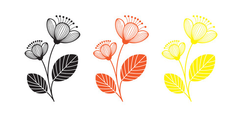 Abstract flower vector for decoration and design