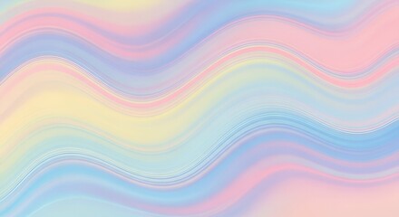 Pastel Wavy Abstract Background with Soft Colors and Smooth Line
