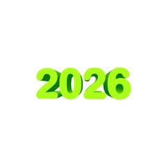 Big Set of 2026 number design template. 2026 New Year logo text design. Collection of 2026 Happy New Year. Vector illustration