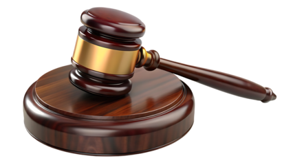 Wooden Gavel and Sound Block Symbolizing Justice Law and Legal Proceedings in Court