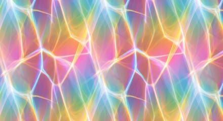Abstract Rainbow Light Refraction with Geometric Patterns and Vi