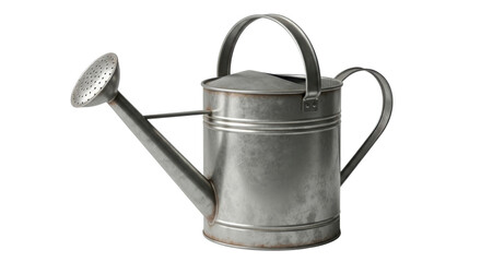 Metal watering can for garden use isolated PNG with Transparent Background