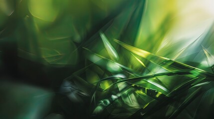 Abstract Green Nature Concept with Textures and Patterns