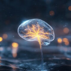 Illuminating the Future of Medicine: A Glowing Brain Concept for Drug Discovery Innovations