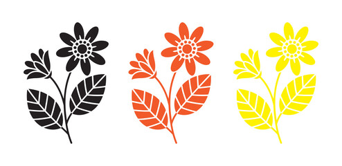 Abstract sunflower inspired graphic illustration