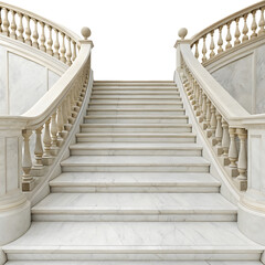 Grand staircase or elegant marble staircase with ornate balustrade 