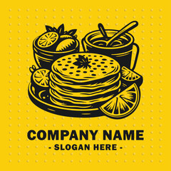 vector " logo Pupusas " vector Design logo with background