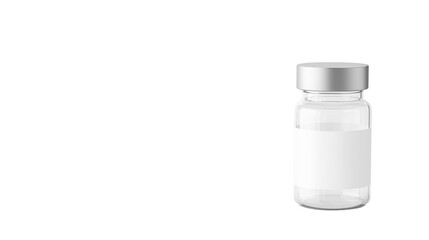 Clear vial with right copy space