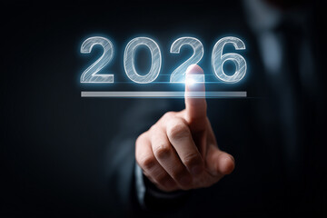 Business growth forecast concept for year 2026
