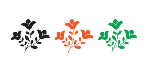 Decorative sunflower icons for creative artwork