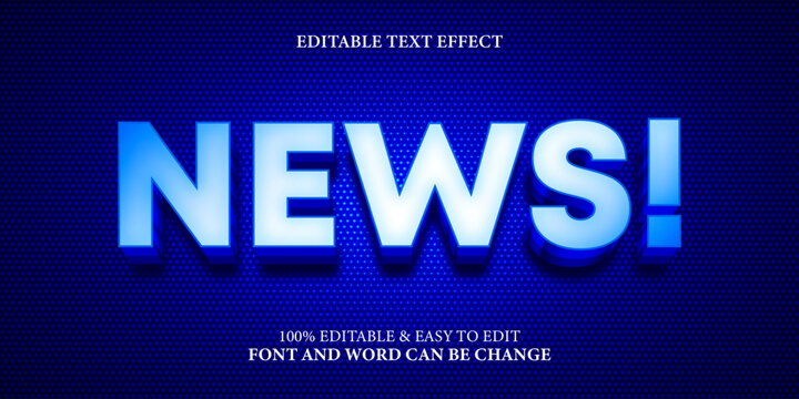 News text effect design suitable for thumbnails