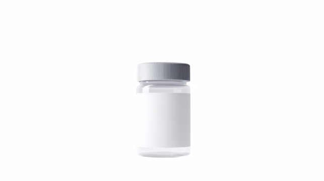 Mini clear bottle mockup minimalist layout