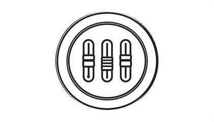 Circular graphic depicting a three-speed manual transmission gear shift pattern