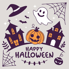 Happy halloween day banner design