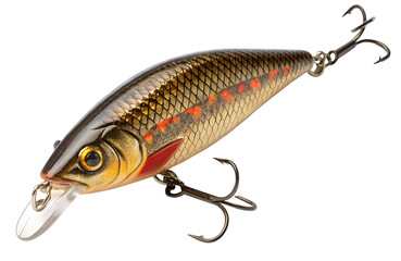 Fake bait for fishing isolated on white or transparent background