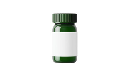 Fototapeta premium Small green bottle minimalist layout