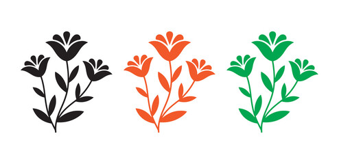 Simple flower artwork for graphic design projects