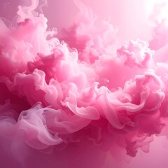 Abstract cloud-like shapes in shades of pink and magenta, glowing softly