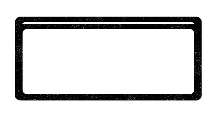 Black Rectangular Frame with Rounded Corners and Double Top Line.