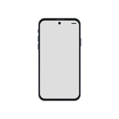 Modern Flat Design Smartphone Mockup with Blank Display Screen for App Presentation and Digital Content Showcasing