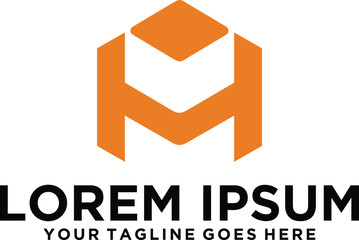 Letter H modern logo vector