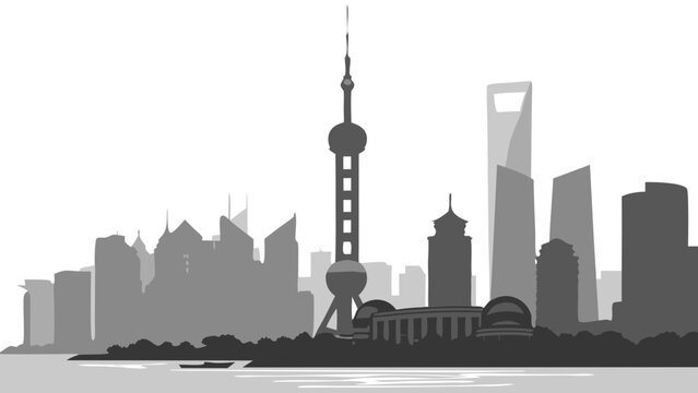 Stunning vector art of tokyo skyline reminiscent of a futuristic metropolis. Suitable for posters, prints, and designs with a modern city theme.