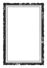 Ornate Black and White Decorative Frame with Textured Border.