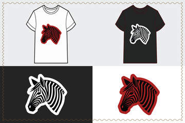 Zebra head graphic T shirt design t shirts backgrounds animal