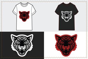 Fierce Jaguar Head Graphic Design T shirt design T Shirts vector