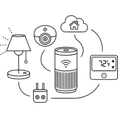 Restful slumber illustration A cozy night beneath the stars and moon