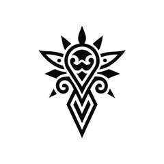 Obraz premium Tribal Border Line Icon Vector Illustration