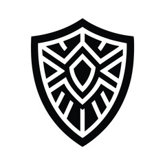 Tribal Shield Icon Vector Illustration