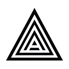 Tribal Triangles Motif Icon Vector Illustration