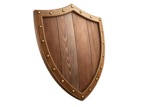 Hunting trophy mount board isolated on white or transparent background