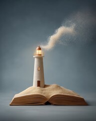 Celebrating International Literacy Day: A Book with a Lighthouse Illuminating Knowledge and Learning