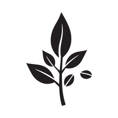 Stylish Coffee Plant Symbol for Contemporary Brand Identity