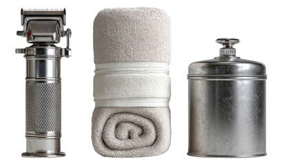 Isolated Barber Tools on Transparent Background for Stock Photo Use