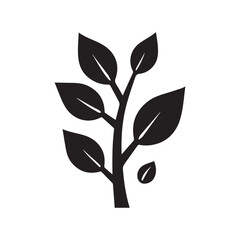 Coffee Plant Wreath Logo with Elegant Circular Botanical Layout