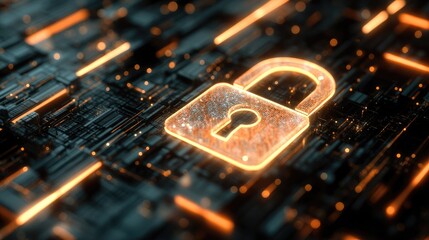 Secure Digital Network Illustration – Cybersecurity Icon