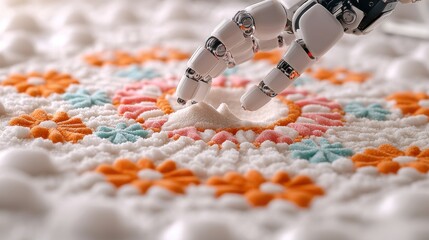 Exploring the Fusion of Robotics and Artistic Innovation: A Robot Creating Art with Precision on a Frosted Bed