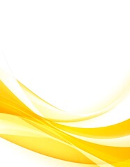 Abstract, curving yellow lines on a white background, modern design