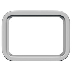 3D Metal Rectangle Frame Icon