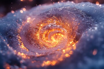 Close-up of a spiral shaped object.