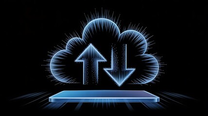 Cloud data transfer to smartphone fast upload download