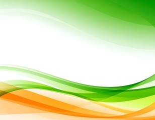 Abstract depiction with flowing colored lines, white space