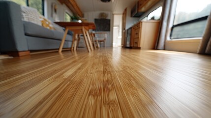 Eco-Friendly Bamboo Flooring Renovation in RV Interior