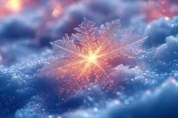 Fototapeta premium Subject: Snowfall on the ground.