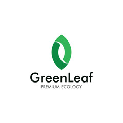 Green leaf logo design vector illustration, leave icon design vector logotype