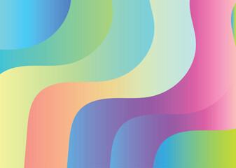 Pastel Gradient Waves Abstract Background vector illustration