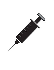 Fototapeta premium Simple black syringe icon